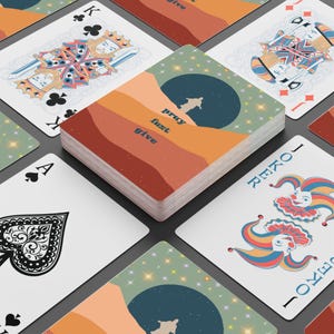 Pray Fast Give Poker Spielkarten, Christian Principles Karten, Jesus Lent Deck of Cards, Christliche Spielkarten, Katholische Tonhöhe Karten