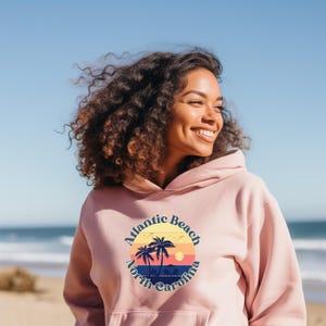 Atlantic Beach North Carolina Unisex Heavy Hooded Sweatshirt, Atlantic Beach NC Hoodie, Beach Hooded Sweatshirt, NC Crystal Coast Shirts