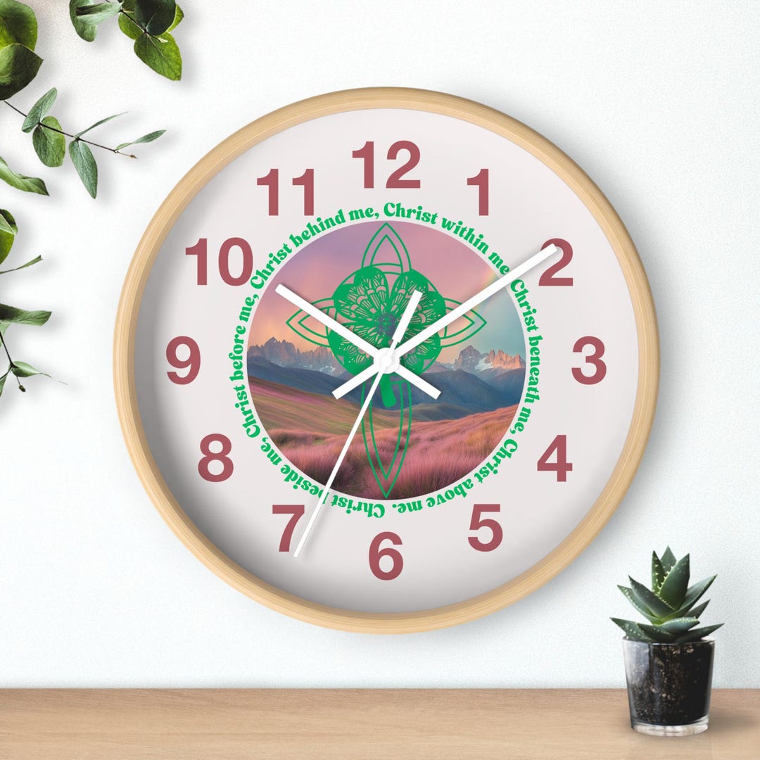 Irish Catholic Wall Clock, Christian Wall Clocks, Saint Patrick Quote ...