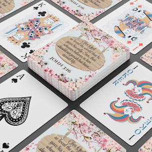 John 3:16 Poker-Spielkarten, Bibel-Vers-Spielkarten, John 3 16 Kartenspiel, christliche Spielkarten, katholische Tonhöhenkarten