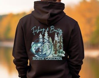 Sudadera unisex con capucha gruesa para pesca y navegación en Carolina del Norte, sudadera con capucha para pesca en Carolina del Norte, sudadera con capucha para navegación en Carolina del Norte, sudaderas con capucha para pesca y navegación en Carolina del Norte