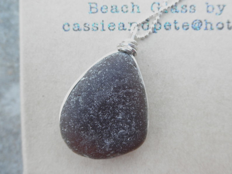 Its A Wrap Brown Beach Glass Necklace image 1