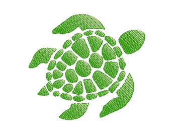 Turtle Gradient Fill Summer Spring Ocean Beach Summer Shirt Bag Hat MULTIPLE SIZES Embroidery Digital Download