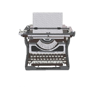 Macchina da scrivere Macchina da scrivere vecchio stile Carta per poesie Libri Ricamo Design File DIMENSIONI MULTIPLE 4x4 5x7 Download digitale istantaneo