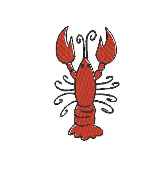Crawfish Embroidery Design Southern Mudbug MULTIPLE SIZES (Digital Download)