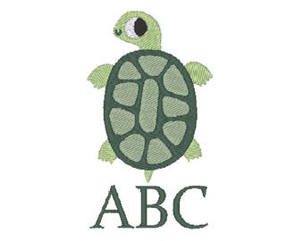 Turtle Summer Spring Ocean Beach Baby Boys Girls Kids Monogram Shower Gift Embroidery Design MULTIPLE SIZES (Instant Download)