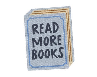 Leggi altri libri Copertina del libro Bookish Bookworm Reader Book Lover Book Club DIVERSE DIMENSIONI Design di ricamo alla moda 4x4 5x7 Download digitale