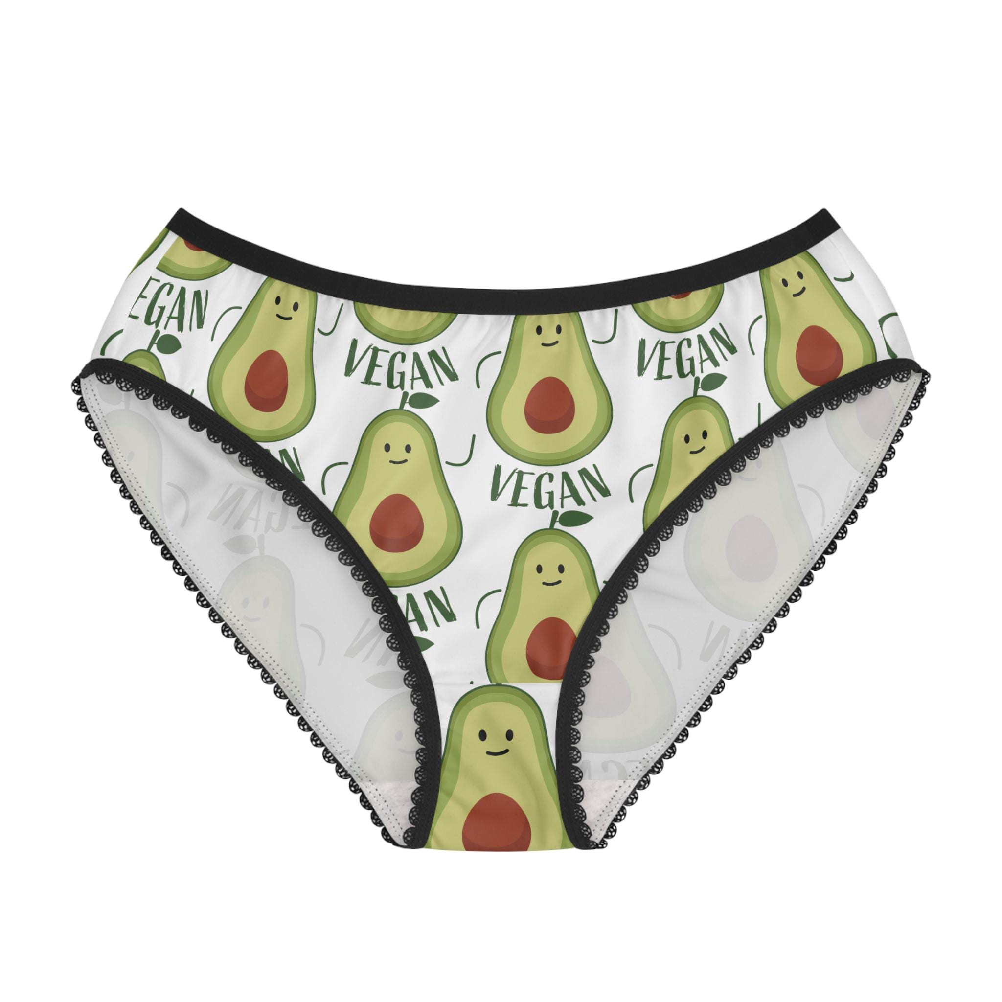 [SALTY FLOWER]★AVOCADO COVER PANTIES Avocado Yoga Art Mid Waist Hipster Panties, Xs/xl/custom