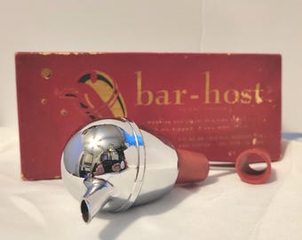 Vintage Bar-Host by Anchor Automatic Jigger Pourer, 1950s  MCM Home Bar Accessory
