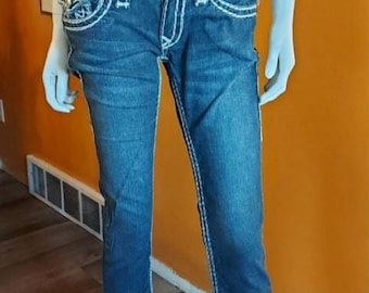 Vintage Y2K True Religion Low Rise Skinny Jeans - Distressed Denim