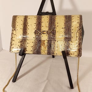 Vintage 1970s Shoulder Bag with Gold Chain Strap, Japan