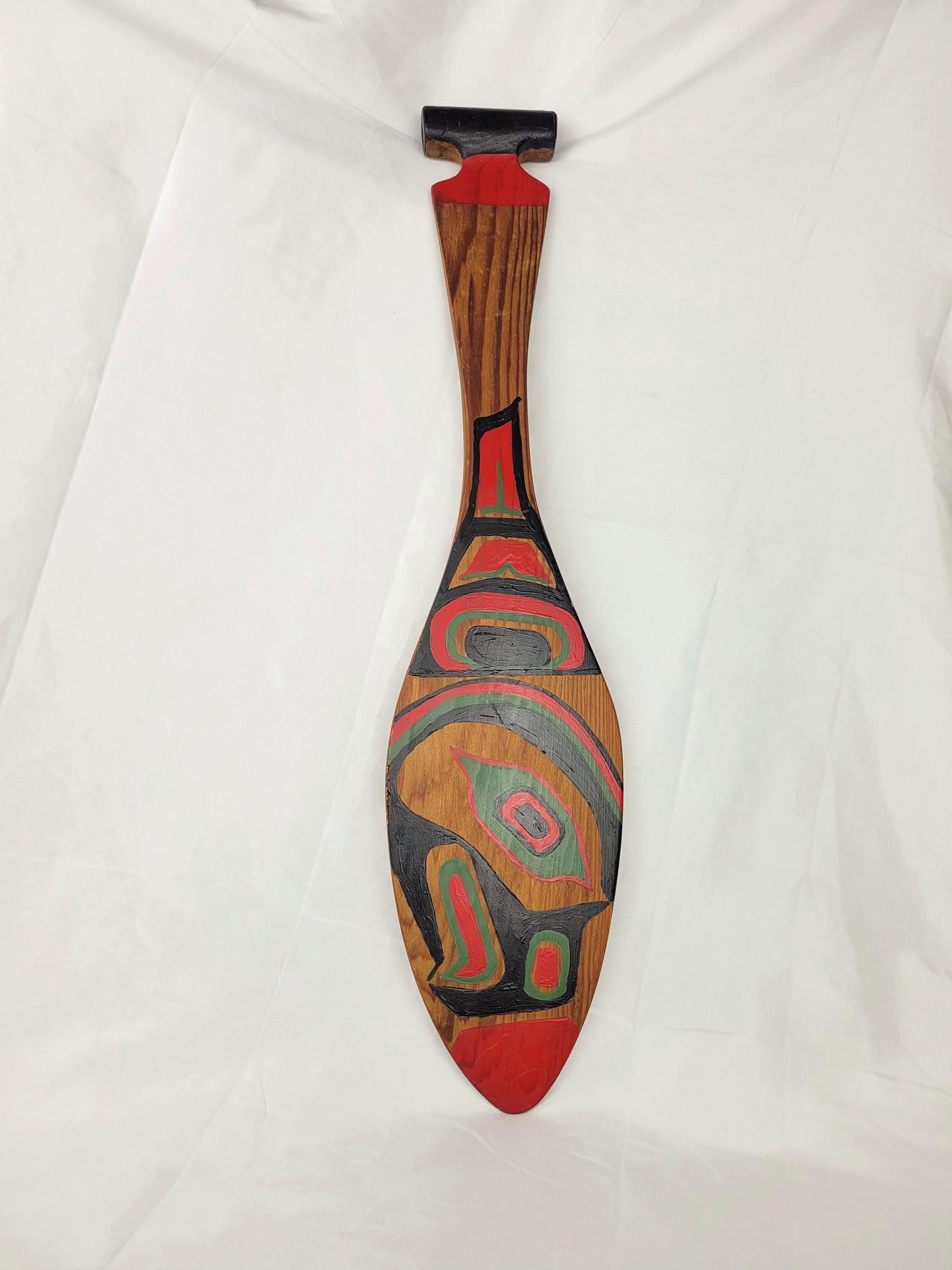 Kwakwaka'wakw Red Cedar Paddle, Hand Carved Indigenous Art