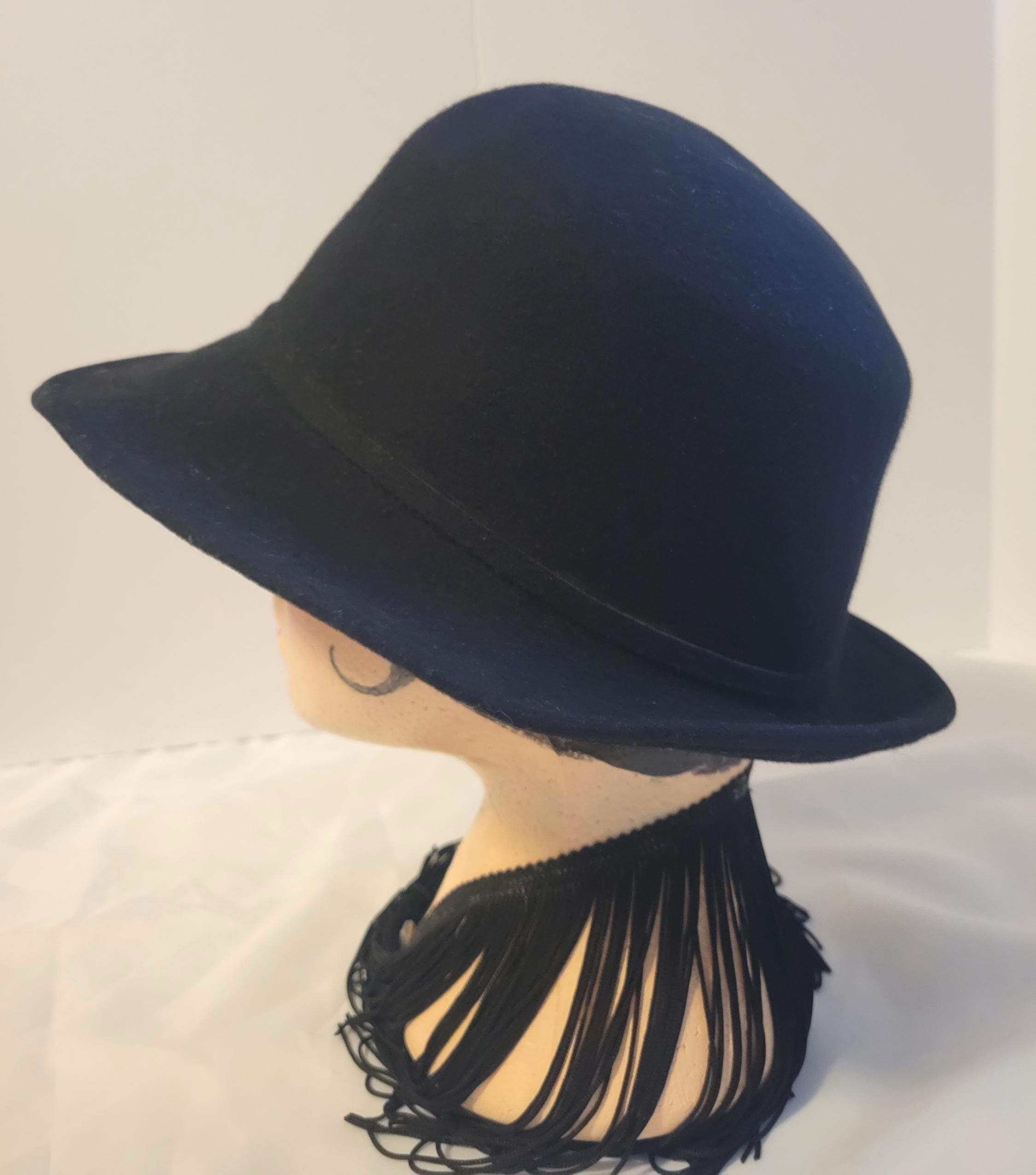 Vintage 1950-60s Geo. W. Bollman Black Doeskin Felt 100  display picture 1