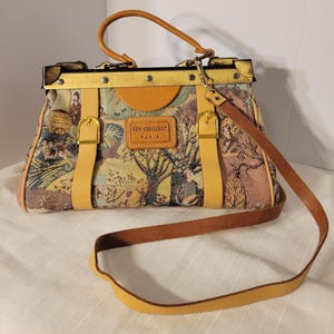 Bolso de mano estilo tapiz vintage de los años 80, bolso parisino de nueva creación