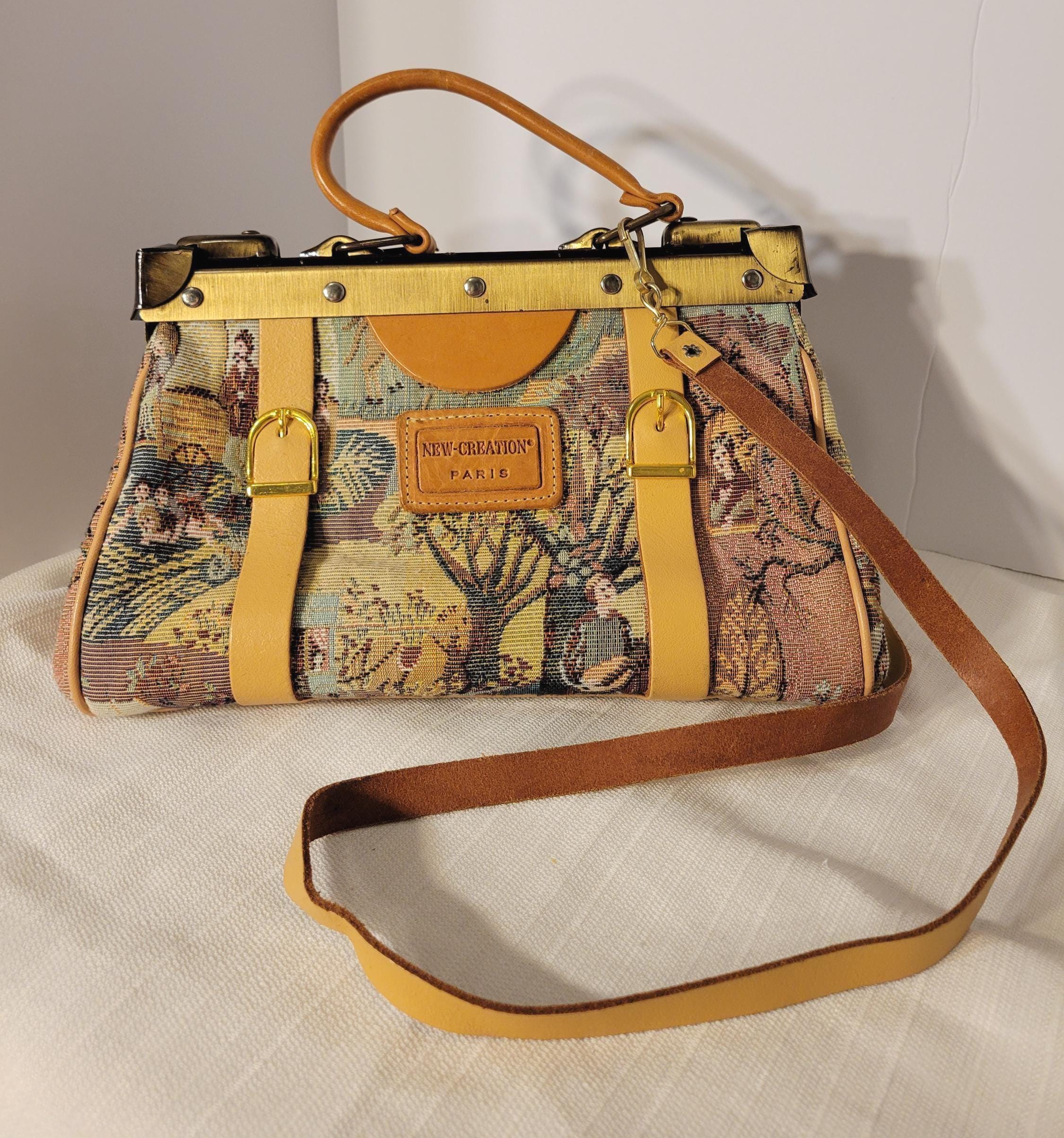 Vintage 1980s Tapestry Handbag, New-creation Paris Purse - Etsy