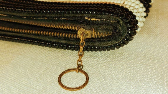Vintage Telephone Cord Purse, Black & White Geome… - image 7