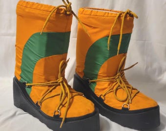 Snow Boot Size 7.5 Yellow/Orange CAICJ98 Womens Winter Boots Warm Lined Ankle Boots Non-slip  main image 3