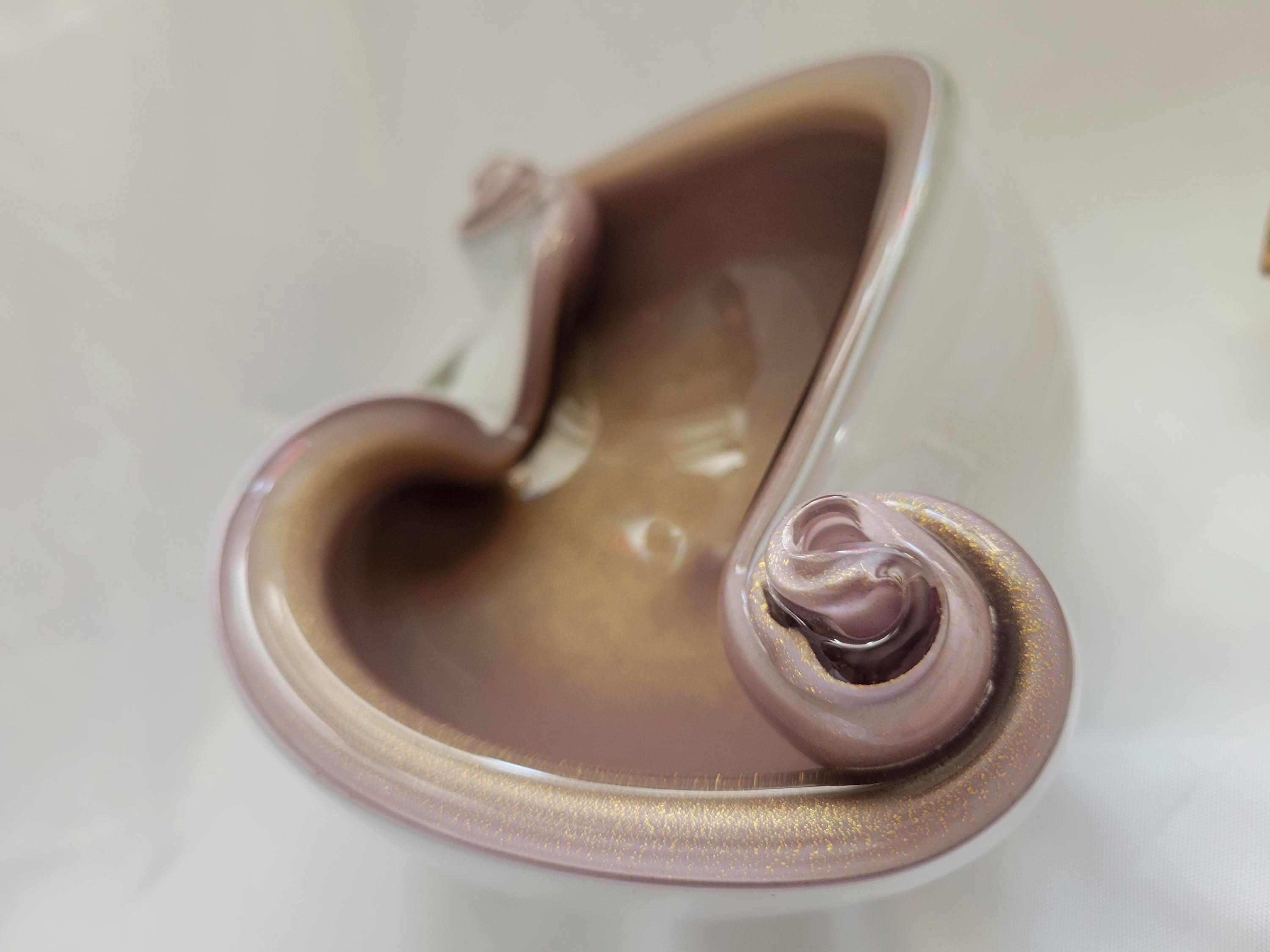 Murano Gold Flecks Barbini Dish - Etsy