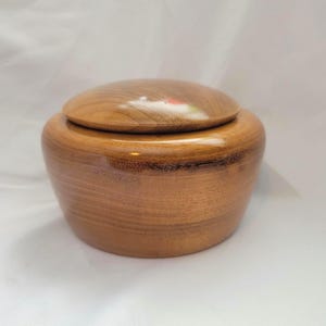 Boîte à bijoux vintage en bois de myrte d'Oregon avec couvercle, bol décoratif rond en bois tourné à la main, États-Unis
