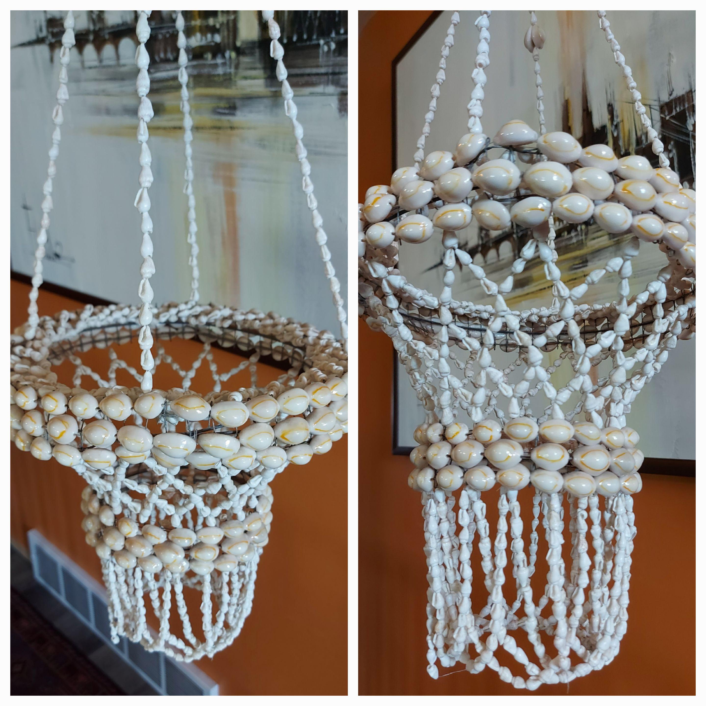 Sea Shell Plant Hanger Cowrie Planter | Mercari Vintage Cowrie Shell Plant Hanger main image 2