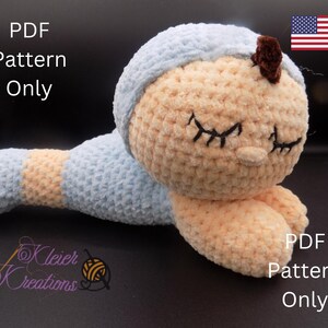 Amigurumi Crochet Baby Doll Pattern Digital PDF (US Terms)