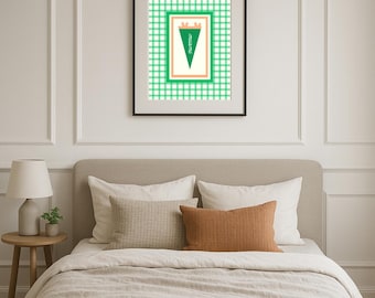 Umiami Digital Art Print | Retro Pennant Poster | University Spirit Wall Decor | Instant Download