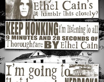 Ethel Cain Southern Gothic Bumper Stickers