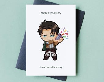 Attack on Titan Celebration Card | Captain Levi | Anniversary