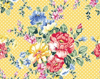 Yellow Rose Fabric Etsy