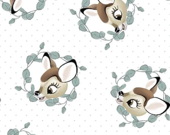 Bambi Fabric, Baby deer fabric,  Bambi Badges fabric, cotton fabric quilting apparel  cotton fabric