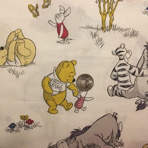 Winnie the Pooh, Pooh fabric,  cotton Calico fabric  quilting apparel cotton  sewing fabric 100% cotton