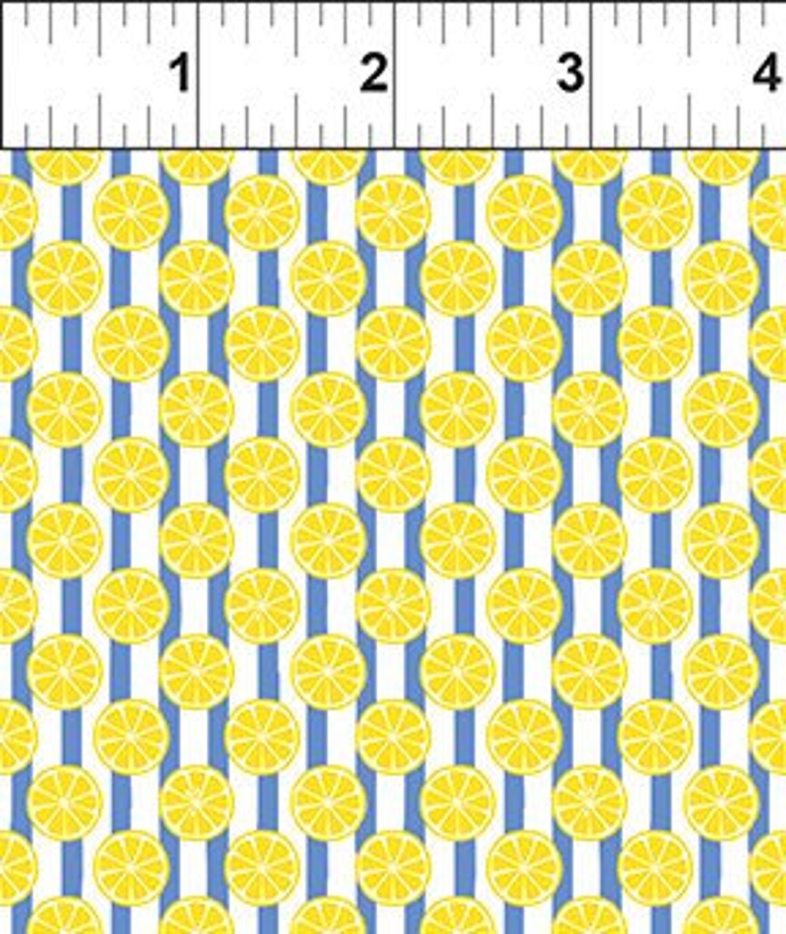 Lemon Fabric Cherry Lemonade Lemon Slices Blue TINY LEMONS Etsy