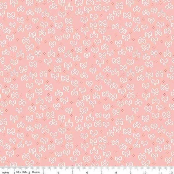 Little Red RIding Hood,  pink bows, pink fabric, Riley Blake, fat quarter, 1/2  yard or by the  yard Cotton  quilting apparel