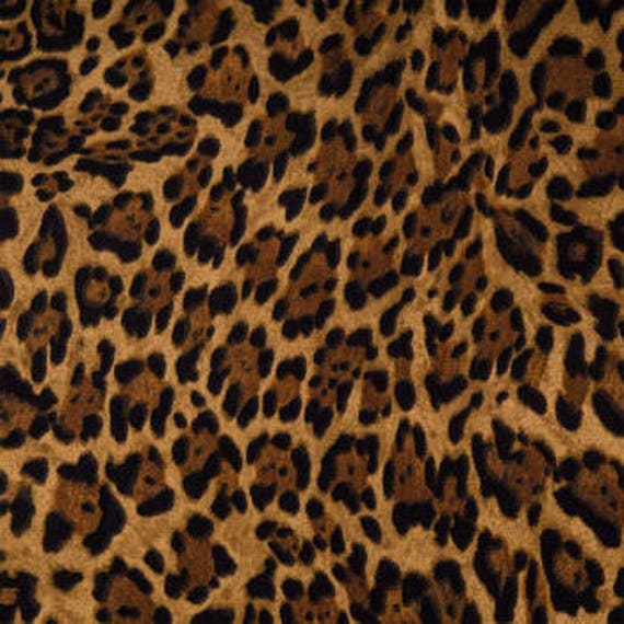 Leopard print Brown Cheetah print Windham fabric quilting | Etsy