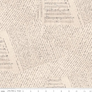 music notes, music text fabric, Jane Austin fabric, Wide back fabric, Jane Austin, At Home fabric, Script fabric, Fabric Cotton quilting