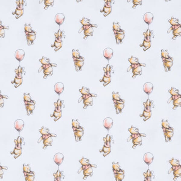 Winnie the Pooh, FLANNEL FABRIC, Pooh fabric, Pooh balloons, Springs Creative Fabric, Pooh Flannel,  cotton fabric,