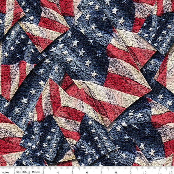 Wide back fabric, Flag fabric, Coming Home, 108 quilt backing, WB14434-MULTI, Riley Blake, patriotic fabric,