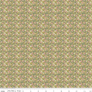 Green FLoral, Sweet Stems fabric, Riley Blake fabric, floral green,  fat quarter, 1/2 yard- yard 100% cotton quilting,sewing fabric