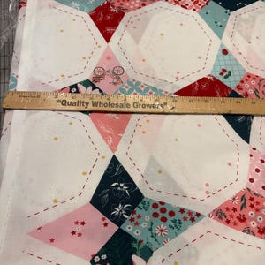 Wide back fabric, Riley Blake Fabric, quilt backing, Berry Market Star, 107/108 Wide Back, Star Multi, floral quilt backing, WB15748 image 4
