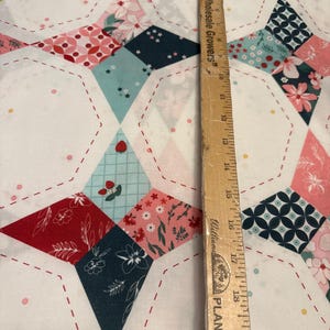 Wide back fabric, Riley Blake Fabric, quilt backing, Berry Market Star, 107/108 Wide Back, Star Multi, floral quilt backing, WB15748 image 3