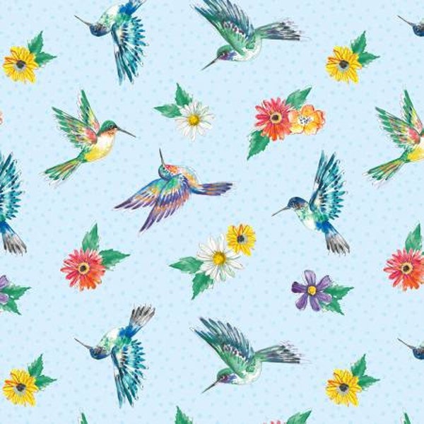 Blue birds, Blue Birds and florals, birds and flowers, Birds and flowers, Wilmington Prints, Fanciful Flight, Lori Siebert,  11173-447