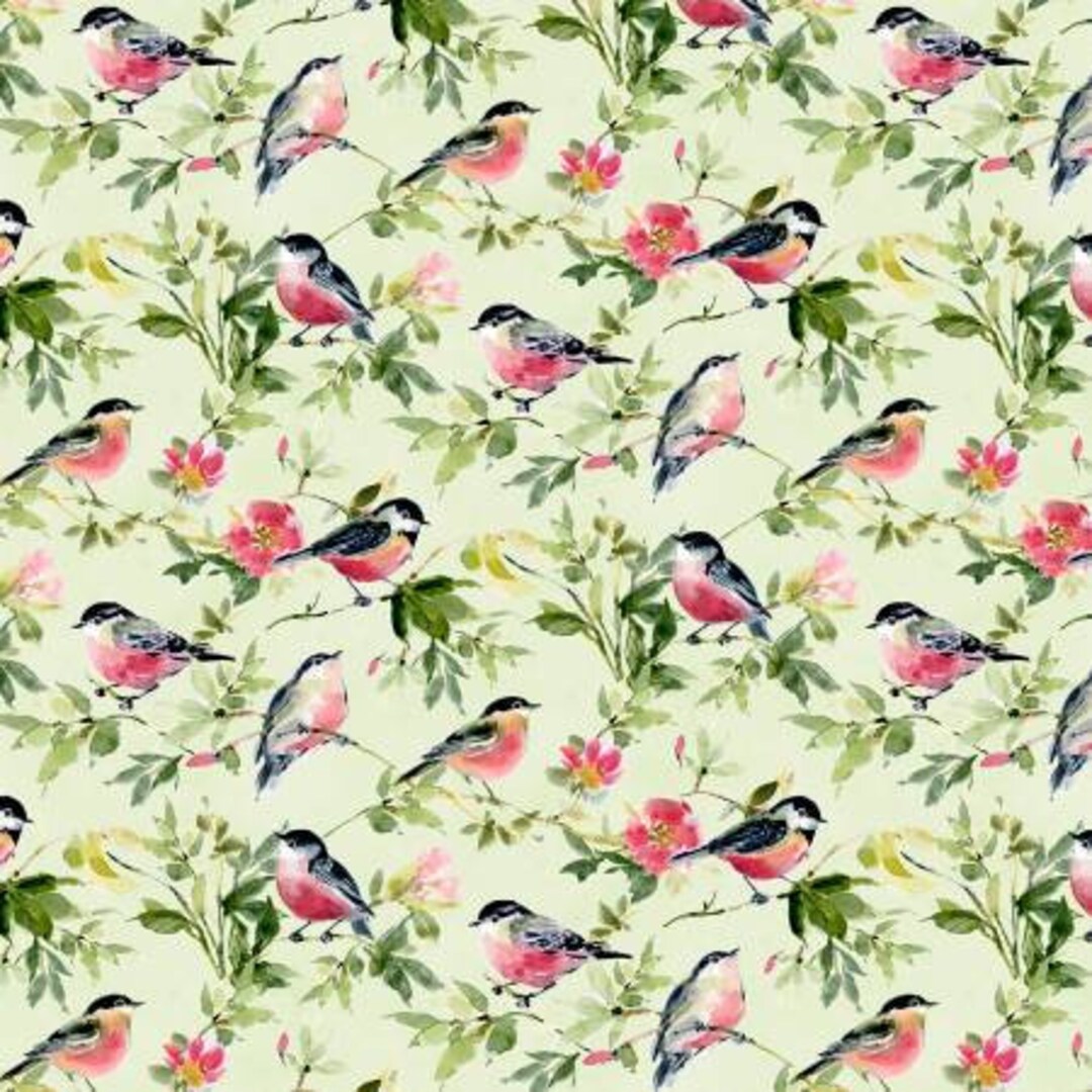 Bird Fabric, Susan Winget Fabric, Cotton Quilting Sewing, Wilmington
