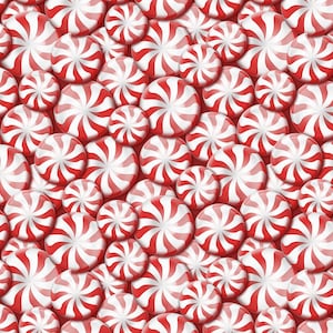 Christmas Fabric, Christmas candy, David&#39;s Textiles,  FACTORY pre cut YARD, DT-3641-4C-1 Red, Sweet Peppermints, Peppermint candy,