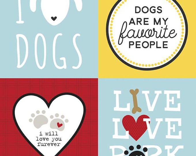 Dog Fabric, Dog Panel, Cooper Fabric, Cooper Dog Panel, 36 X 43 Panel