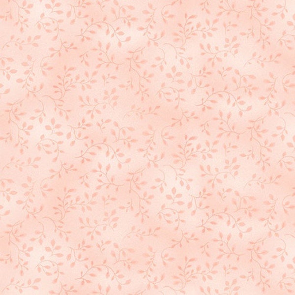 Blush fabric, Henry Glass fabric, 100% cotton, blush floral vine, 7755-2 blush, Folio Basics, Color Principle,