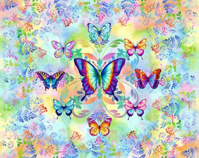 Butterfly Fabric, Blue Butterfly, Studio E Fabric, Butterfly Bliss