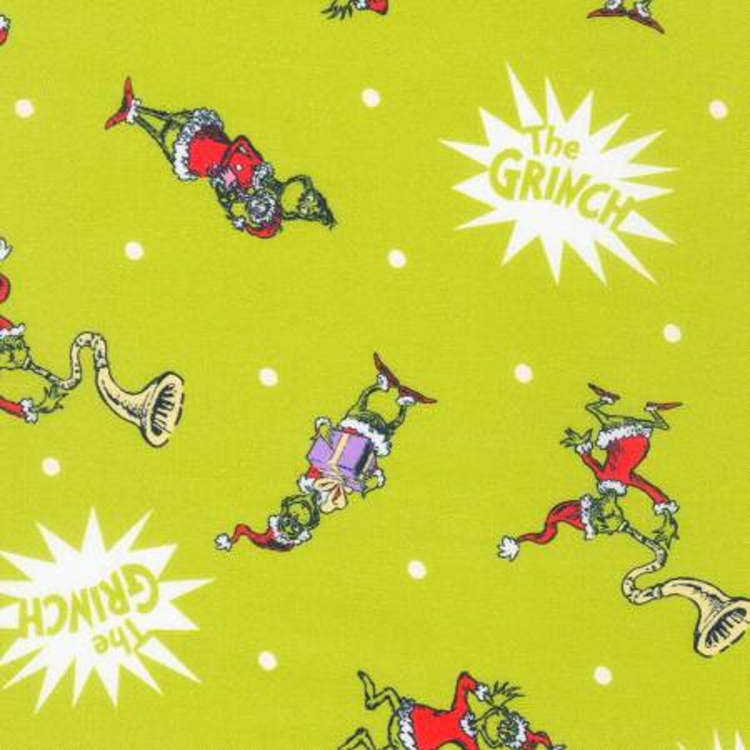 Christmas Fabric Grinch Fabric Dr. Seuss Fabric Dr. Seuss Etsy