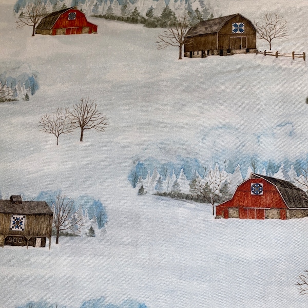 Winter Barn Quilt Etsy