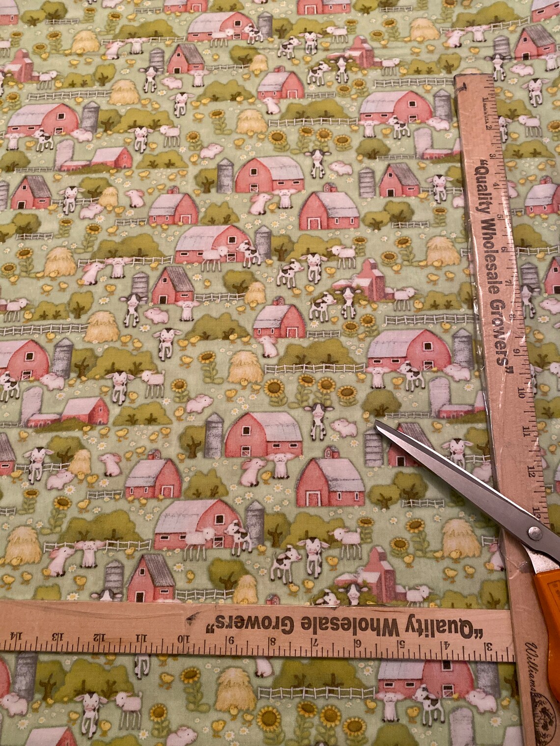 Farm Baby Animals Animal Fabric Cows Pigs Cotton Quilting Etsy