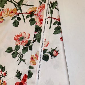 Rose Fabric Cream Rose Garden 108 Wide Back Fabric - Etsy